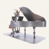 Figurine pianiste femme en métal - Cadeau pour pianiste