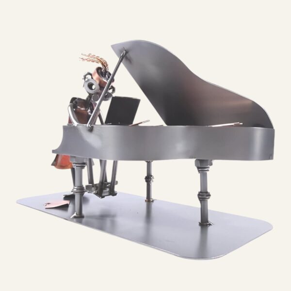 Figurine pianiste femme en métal - Cadeau pour pianiste