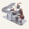 Figurine pianiste femme en métal - Cadeau pour pianiste