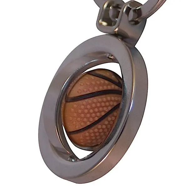 Porte-Clés Basket-Ball Panier Bille Or Remorque Porte-Clés