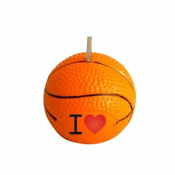 1 Porte clé Ballon de Basket (3,5 cm) pour l'anniversaire de votre