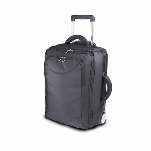Valise cabine avec sac sous vide : la valise et le sac sous vide à