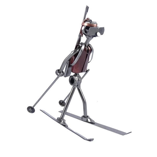 Figurine biathlon en métal - Cadeau biathlon unique