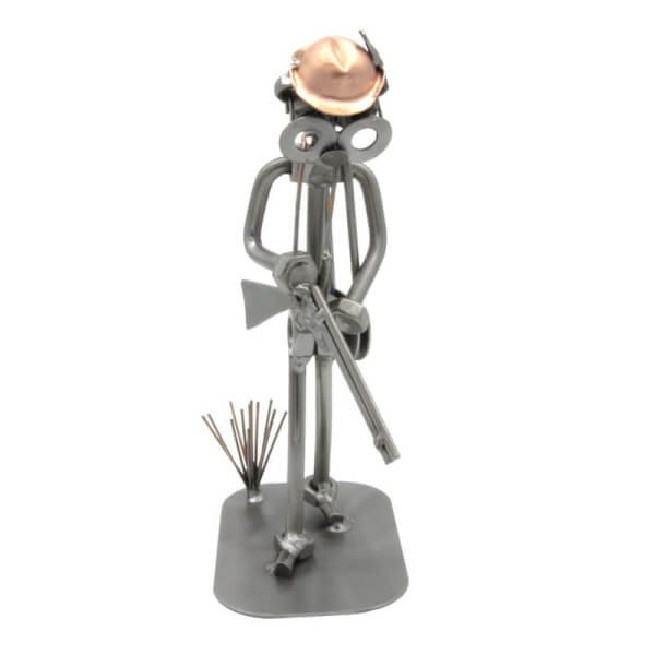 Cadeau chasseur - Figurine chasseur en métal