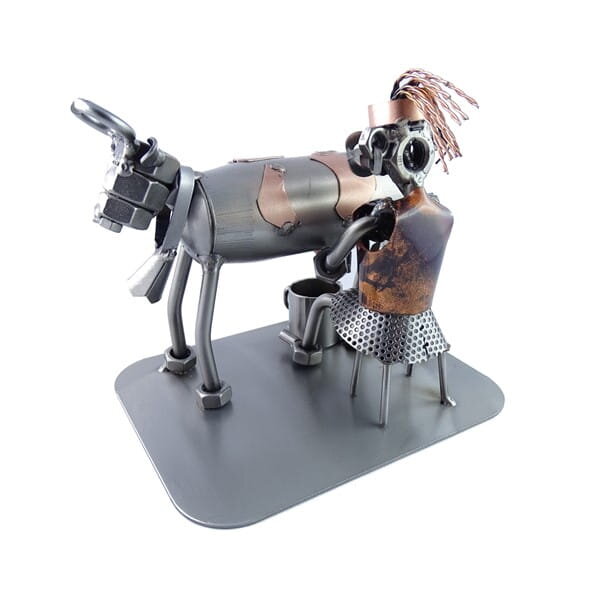 Figurine Fermière avec vache