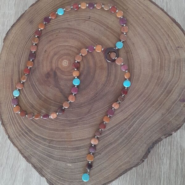 Collier perles naturelles Marina en bois