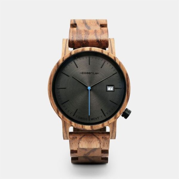 Montre en bois homme ZEBRANO - Marque : Essenciel