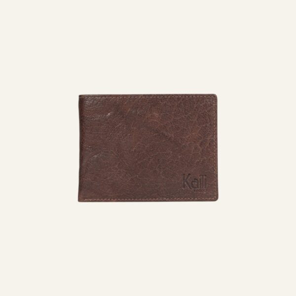 Portefeuille homme - Vintage - Cuir - Marron foncé