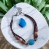 Bracelet perles et pierre turquoise